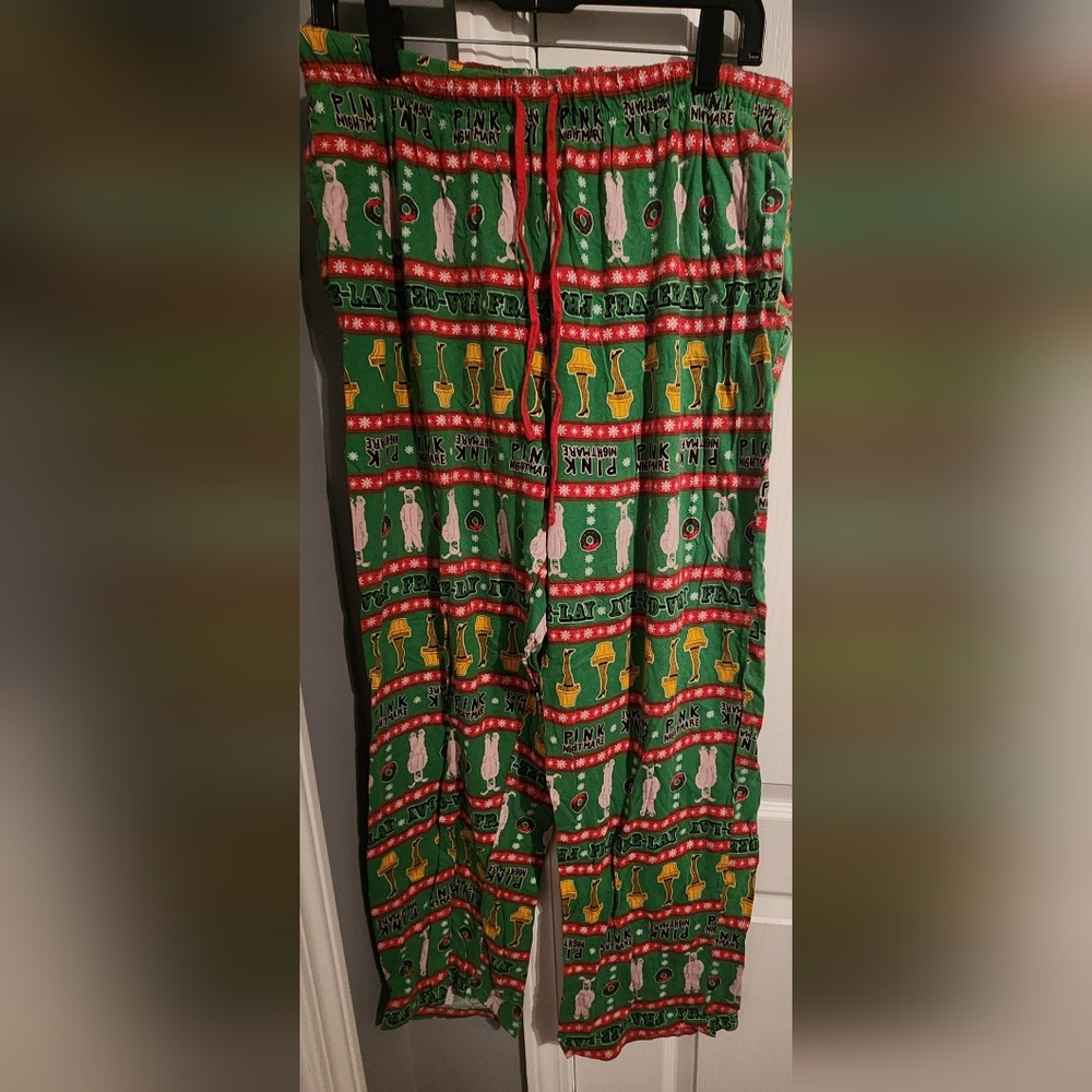 Mens Christmas Story Drawstring Cotton Pajama PANT 2XL